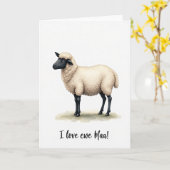 Bloemrijke Moederdag Lam Kaart (Gele Bloem)