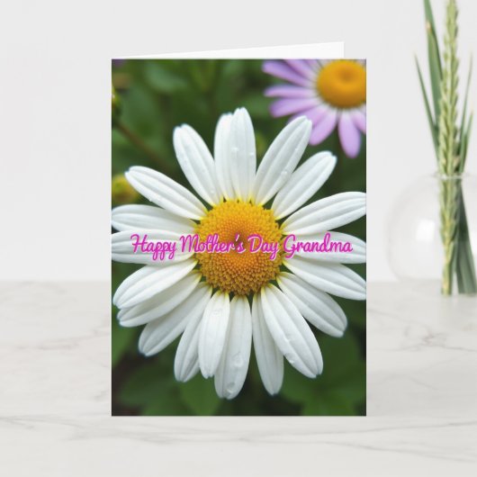 Bloemrijke Moederdag Oma Kaart (Voorkant)