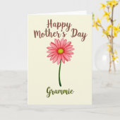 Bloemrijke Moederdag Oma Kaart (Gele Bloem)