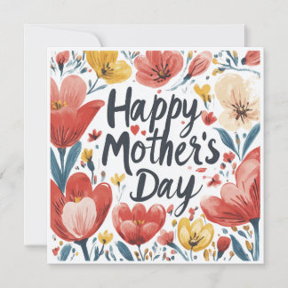 Bloemrijke Moederdagkaart Feestdagenkaart