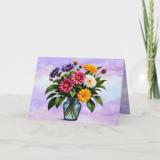 Bloemrijke Moederdagkaart Kaart (Voorkant)