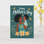 Bloemrijke Moederdagkaart Kaart (Gele Bloem)