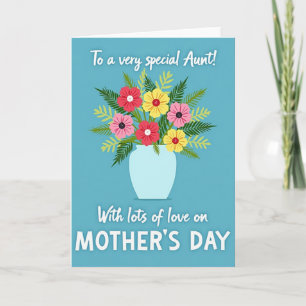 Bloemrijke Moederdagkaart voor tante Kaart