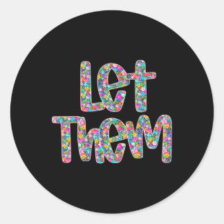 Bloemrijke Motivatie voor hun Geestelijke Gezondhe Ronde Sticker
