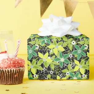 Bloemrijke multikleurige schets retro herfst cadeaupapier