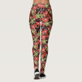 Bloemrijke multikleurige schets retro herfst leggings (Achterkant)