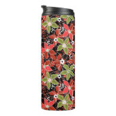 Bloemrijke multikleurige schets retro herfst thermosbeker (Geroteerd rechts)