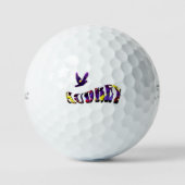 Bloemrijke naam Audrey met duif, Golfballen (Voorkant)
