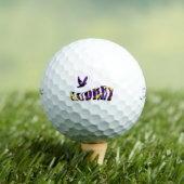 Bloemrijke naam Audrey met duif, Golfballen (Insitu Shirt)