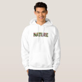 Bloemrijke Natuur Tekst Kunst Hoodie (Voorkant volledig)