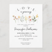 Bloemrijke Natuurlijke Liefde Groeit Boho Baby sho Briefkaart (Voorkant)