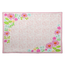 Bloemrijke Nep Kant Vintage Landelijk Roze