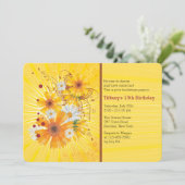 Bloemrijke notities uitnodiging (Staand voorkant)