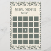 Bloemrijke olijfbloesems in groen en crème flyer (Voorkant)