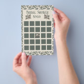 Bloemrijke olijfbloesems in groen en crème flyer (Hand)