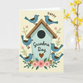 Bloemrijke Oma Dag Kaart (Gele Bloem)
