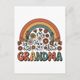 Bloemrijke Oma Feestdagenkaart