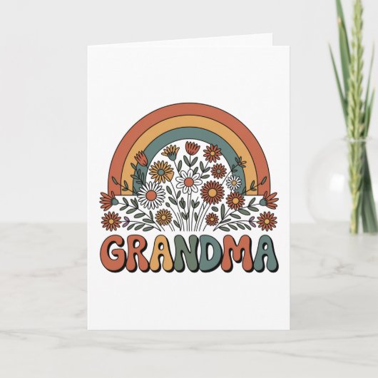 Bloemrijke oma kaart (Voorkant)