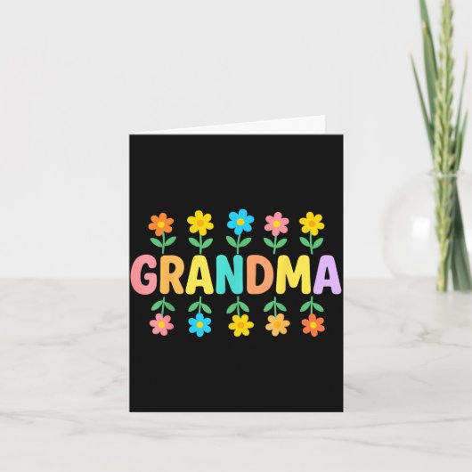 Bloemrijke oma moederdag kaart (Voorkant)