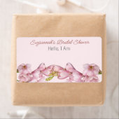 Bloemrijke Onderrand Bruids Bruiloft Label Naam St (Insitu)