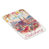 Bloemrijke Oostenrijk hoofdstad Salzburg skyline Magneet (Rechterzijde)