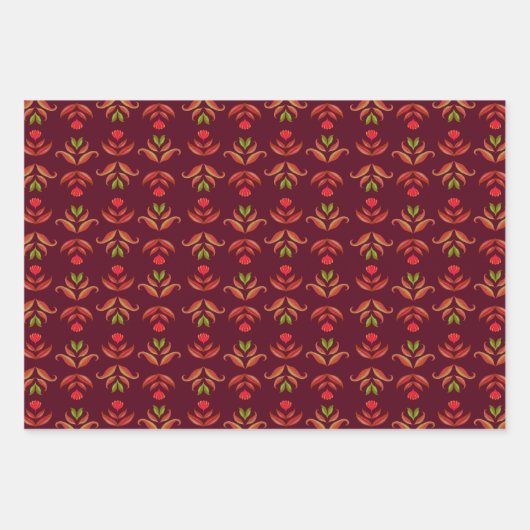 Bloemrijke Oudhollandse Kunst Bloemen Gezellig en  Inpakpapier Vel (Voorkant 2)