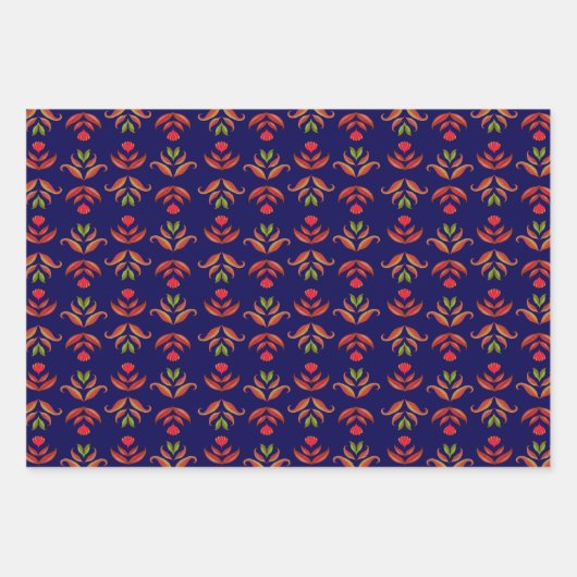 Bloemrijke Oudhollandse Kunst Bloemen Gezellig en  Inpakpapier Vel (Voorkant)