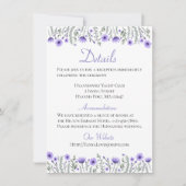 Bloemrijke paarse bloemen Details Richtingen Bruil Kaart (Voorkant)