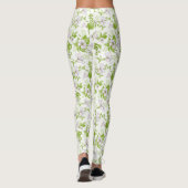 Bloemrijke paarse en groene legging (Achterkant)
