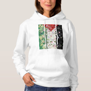 Bloemrijke Palestijnse kaart - Gratis Palestijnse Hoodie