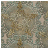 Bloemrijke Pentacle Pagan Wiccan Stof (Close Up)