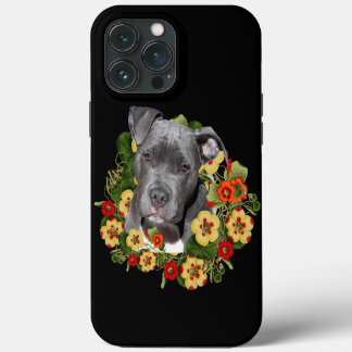 Bloemrijke pitbull moeder iPhone 13 pro max hoesje
