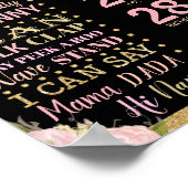 Bloemrijke poster voor 1e verjaardag mijlpalen geb (Hoek)