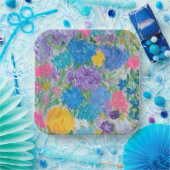 Bloemrijke Pracht 9" Vierkante Papieren Borden Papieren Bordje (Feest)