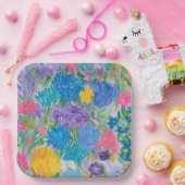 Bloemrijke Pracht 9" Vierkante Papieren Borden Papieren Bordje (Feest)