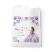 Bloemrijke Prinses in Stof Paarse Jurk Quinceanera