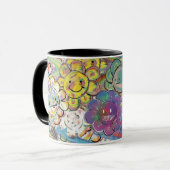 Bloemrijke psychedelische roes mok (Voorkant links)