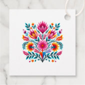 Bloemrijke Quinceanera Mexicaans Feest Bedankjes Labels (Achterkant)