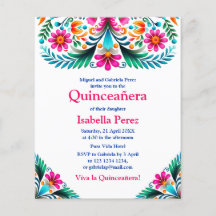 Bloemrijke Quinceanera Witte Mexicaanse Fiesta Ver