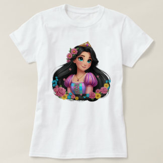 🖤🌸 Bloemrijke raaf Rapunzel Dames T-Shirt