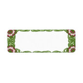 Bloemrijke rand etiket (Voorkant)