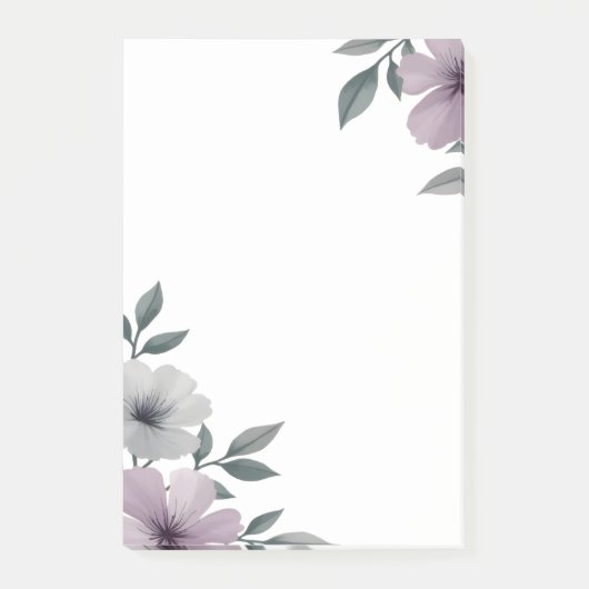 Bloemrijke rand grote Post It-notities Post-it® Notes (Voorkant)