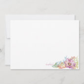 Bloemrijke rand in watercolor briefpapier (Achterkant)