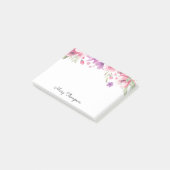 Bloemrijke rand scriptnaam post-it® notes (Schuin)