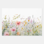 Bloemrijke randen wilde bloemen inpakpapier vel (Voorkant 3)
