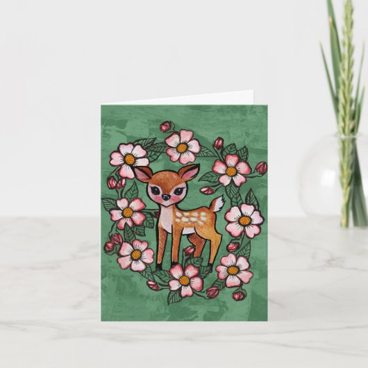 Bloemrijke Ree                                     Bedankkaart (Voorkant)