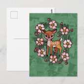 Bloemrijke Ree Briefkaart (Voorkant / Achterkant)