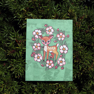Bloemrijke Ree                                     Briefkaart