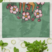 Bloemrijke Ree                                     Theedoek (Gevouwen)