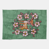 Bloemrijke Ree                                     Theedoek (Horizontaal)